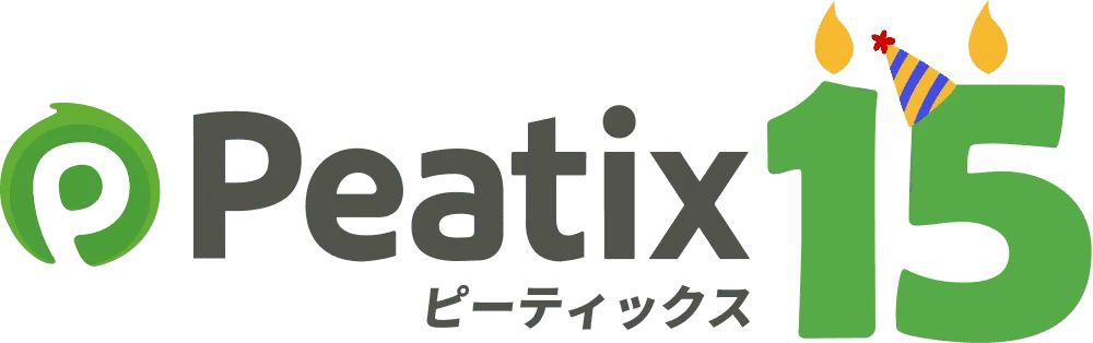 Peatix サービス開始15周年アニバーサリーロゴ